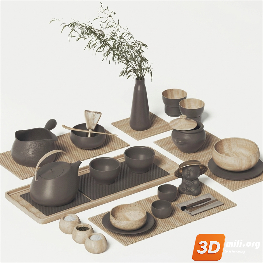Tea Set 3D Model